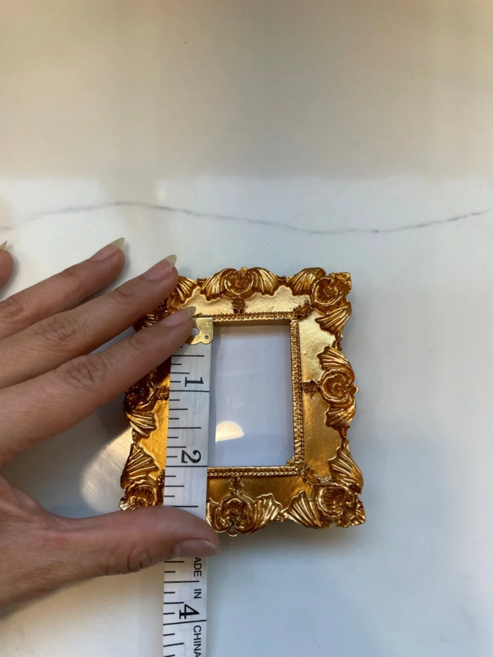 Ornate Rose Gold Decorative Photo Frame - Rose Gold